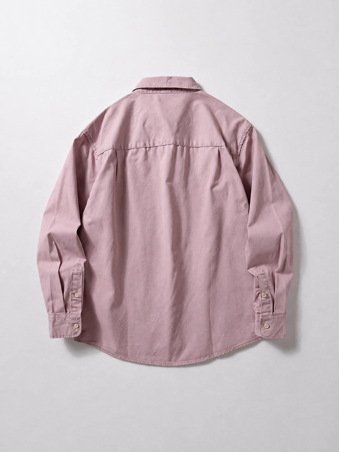 [color:dark-pink] Washed utility shirt in dark pink, product back