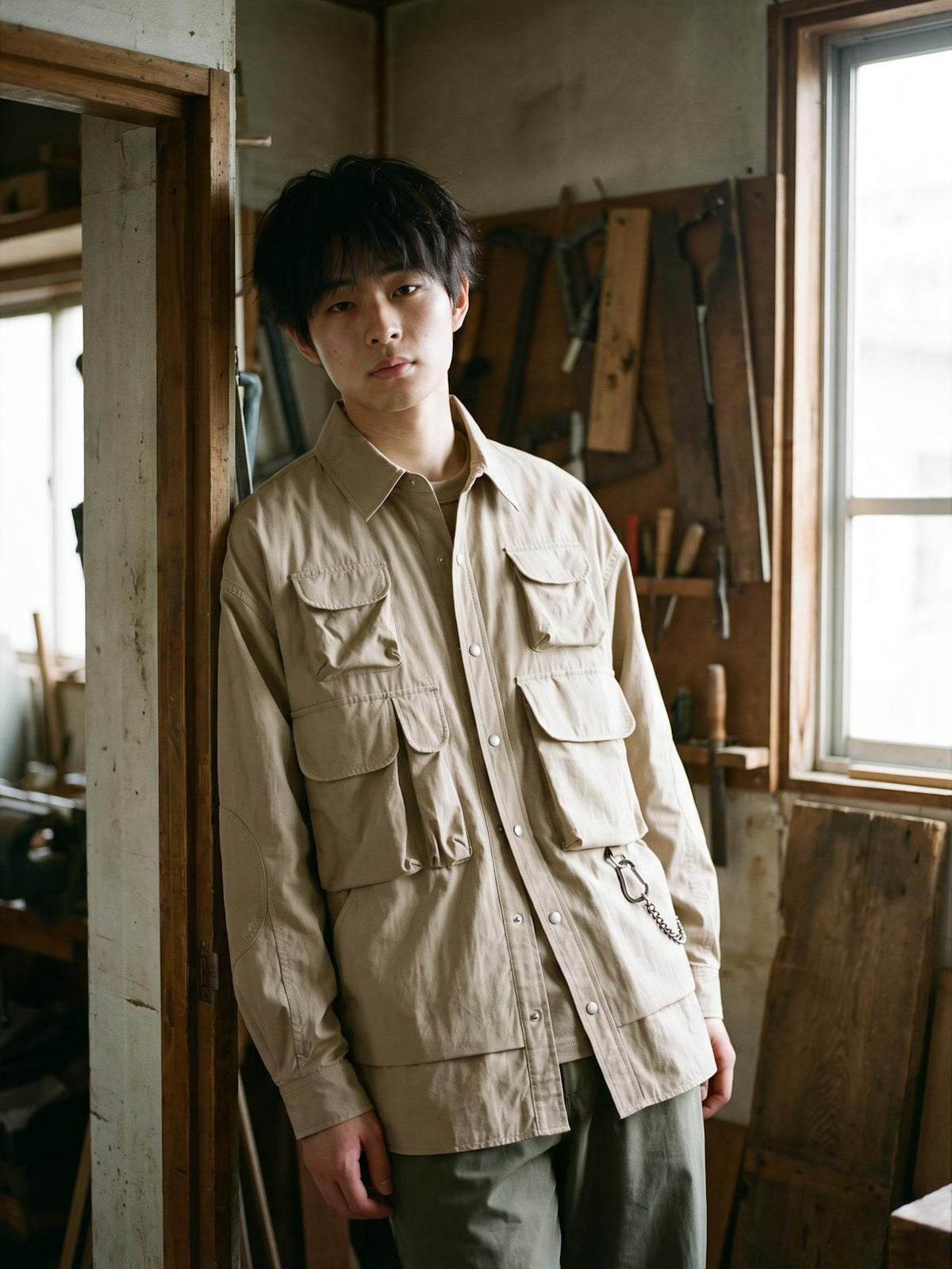 Worn on location, natural light
