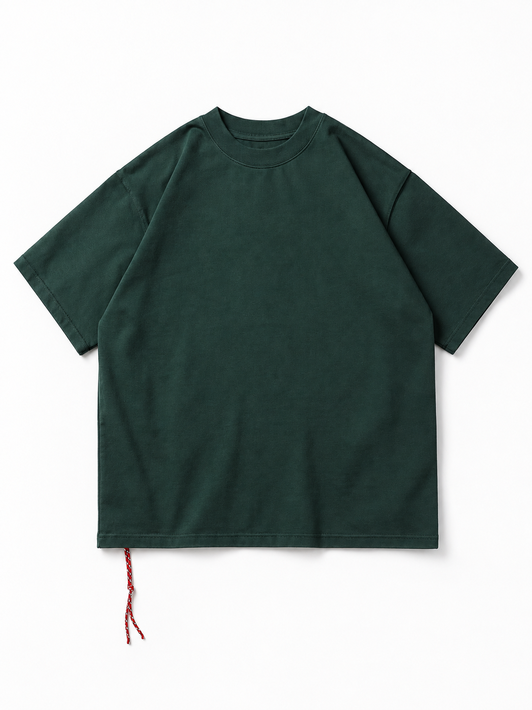 [color:dark-green] Drop-Shoulder Crewneck Tee — product studio view