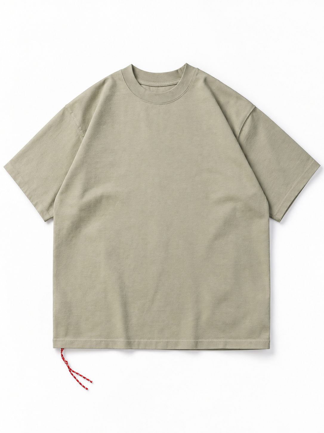 [color:khaki-green] Drop-Shoulder Crewneck Tee — product studio view