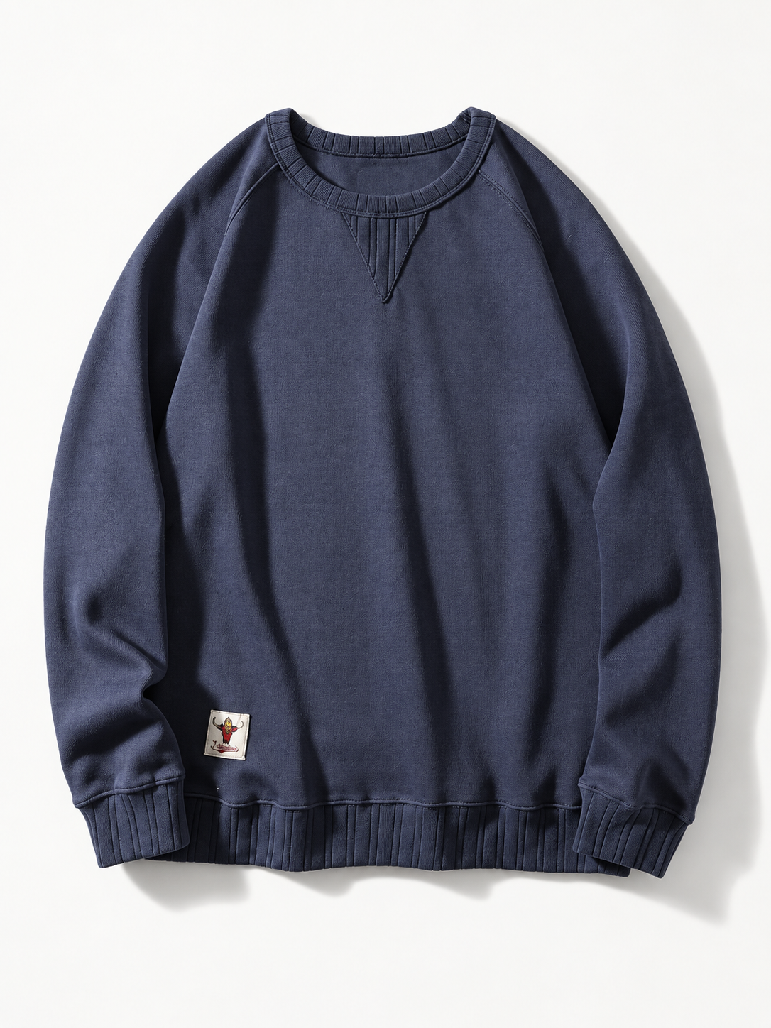 [color:navy-blue] Washed Crewneck Sweatshirt — product studio view