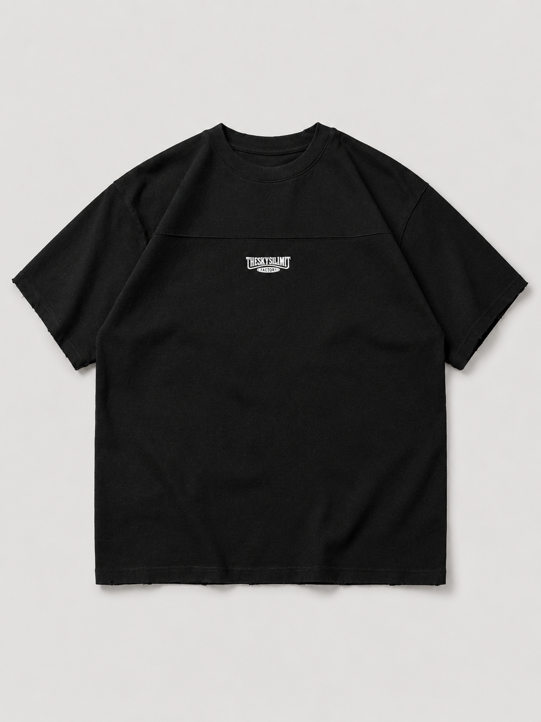 [color:black] Compact-Neck Tee — black studio front