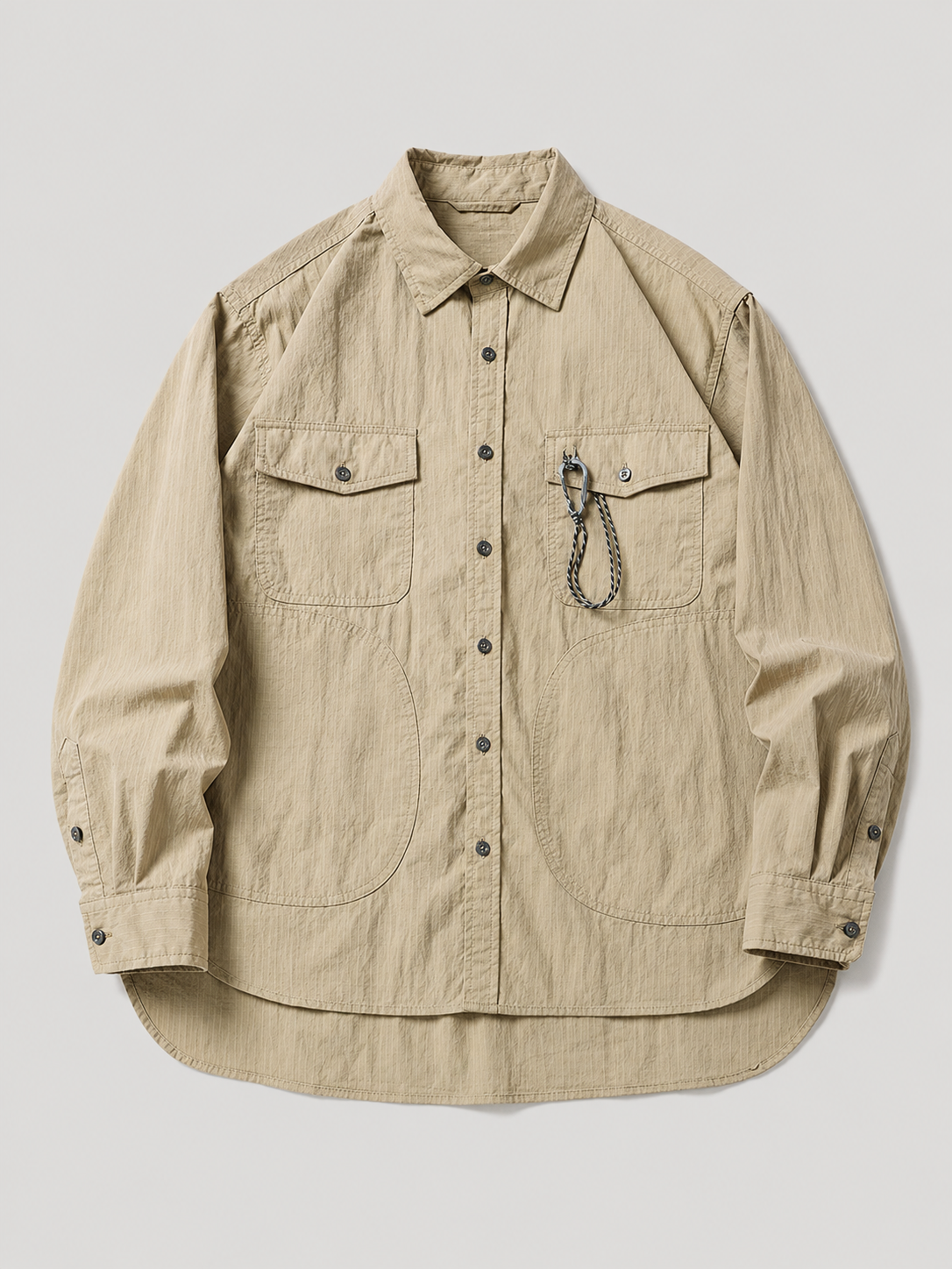 [color:khaki] Ripstop Utility Overshirt / Khaki — product