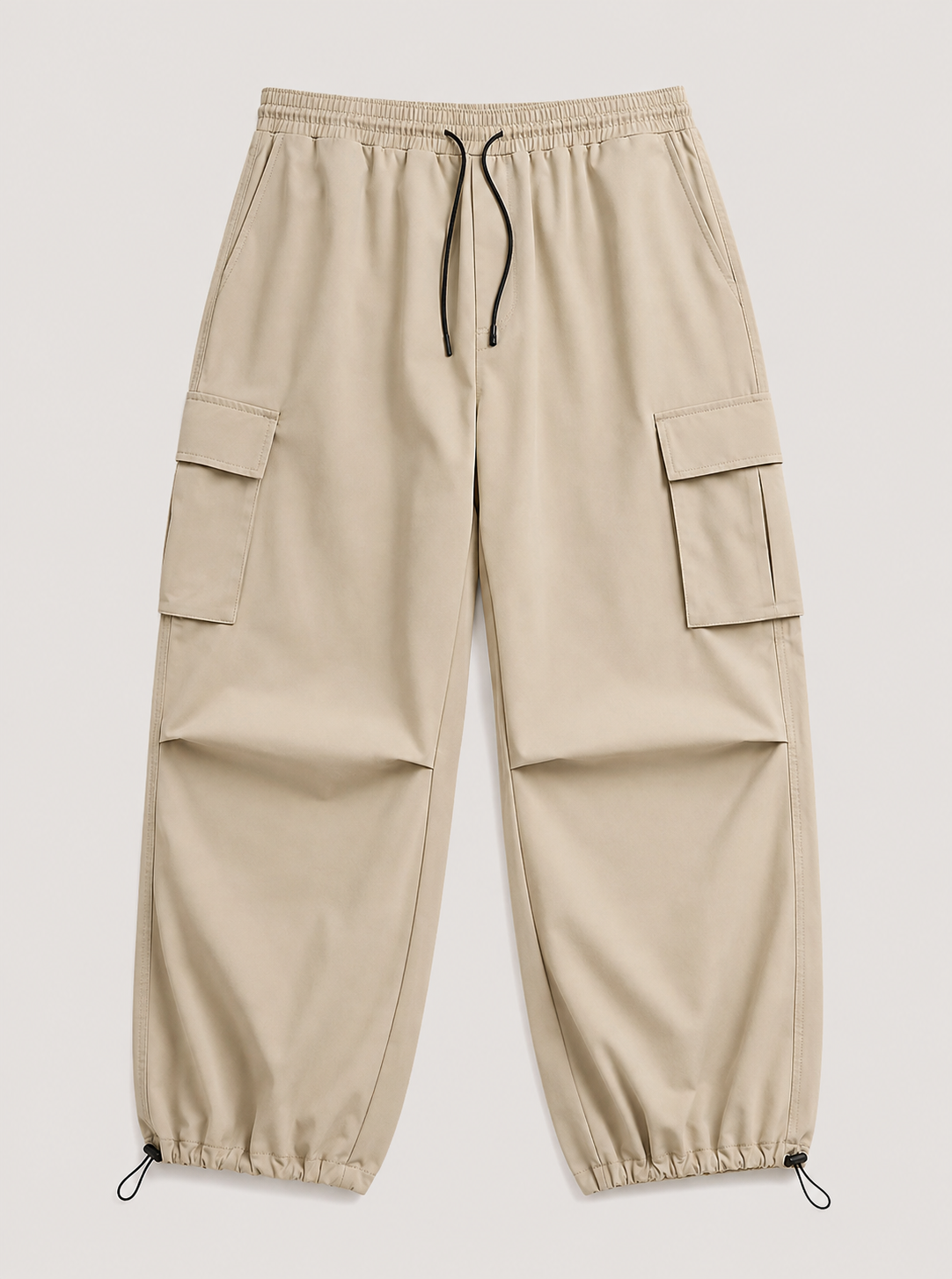 [color:khaki] Technical cargo pants model view